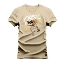 Camiseta Unissex Algodão Macia Premium Estampada Cash