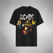 Camiseta Unissex Algodão Premium Casual Algodão 30.1 Rock Camisa Estampada ACDC Simpsons Camiseta Unissex Algodão Premium Casual Algodão 30.1 Rock Camisa Estampada ACDC Simpsons