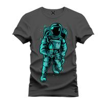 Camiseta Unissex Algodão Premium Estampada Astronauta