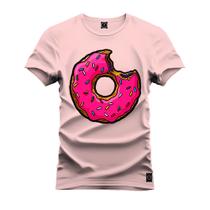 Camiseta Unissex Algodão Premium Estampada Rosquinha Mordinha