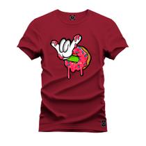 Camiseta Unissex Algodão Premium Estampada Rosquinha Tranquila