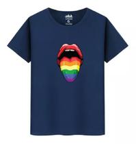 Camiseta Unissex Algodão Premium Lingua Lgbt Parada Gay - Nessa Stop