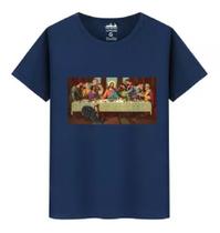 Camiseta Unissex Algodão Santa Ceia Quadro Jesus e Seus Apostolo