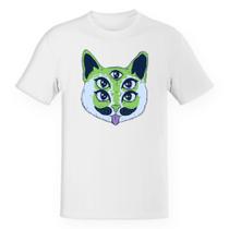 Camiseta Unissex Alien Cat Gato Alienígena