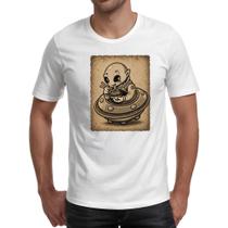 Camiseta Unissex Alien lamen disco voador Anos 30