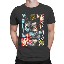 Camiseta Unissex Anime Fire Force Premium Camiseta Unissex Anime Fire Force Premium