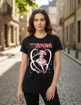 Camiseta Unissex Anime Madoka Magica - Premium Tamanho:PCor:Preto