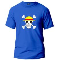 Camiseta Unissex Anime One Piece D.Luffy Caveira Mangá Monkey Infantil e Adulto