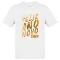 Camiseta Unissex Ano Novo 2024 Feliz Artificios