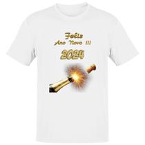 Camiseta Unissex Ano Novo Estouro Champagne