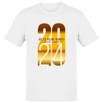 Camiseta Unissex Ano Novo Seja bem vindo 2024