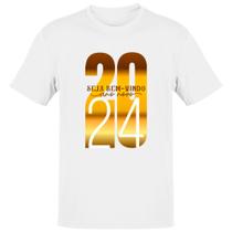 Camiseta Unissex Ano Novo Seja bem vindo 2024