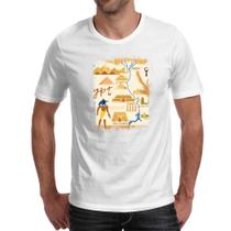 Camiseta Unissex Anubis Mapa do Egito
