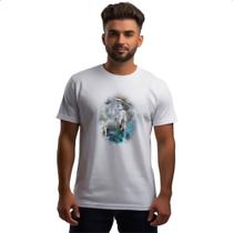 Camiseta Unissex Apanhador de sonhos lobo cinza