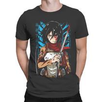 Camiseta Unissex Attack on Titan Mikasa Premium Camiseta Unissex Attack on Titan Mikasa Premium