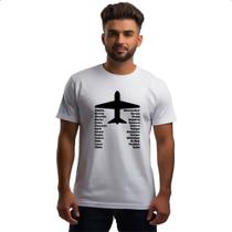 Camiseta Unissex Aviao codigos foneticos