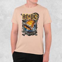 Camiseta Unissex Banda ACDC Hells Bell Rock Or Bust 100% Algodão Premium