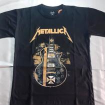 Camiseta Unissex Banda de Rock Metallica Guitarra