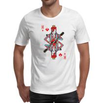 Camiseta Unissex Baralho Rei David Bowie Camiseta Unissex Baralho Rei David Bowie
