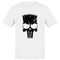 Camiseta Unissex Bart Punisher Justiceiro Simbolo