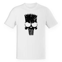 Camiseta Unissex Bart Punisher Justiceiro Simbolo