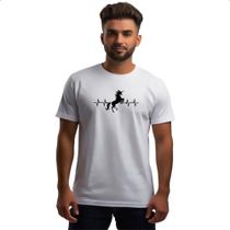 Camiseta Unissex Batimento cardiaco unicornio