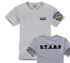 Camiseta Unissex Biohazard Resident Evil STARS - Manga Curta em Algodão