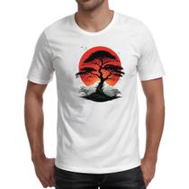 Camiseta Unissex Bonsai sunset art