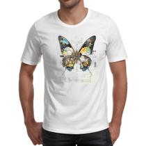 Camiseta Unissex Borboleta Mecanica Interna Cyberpunk