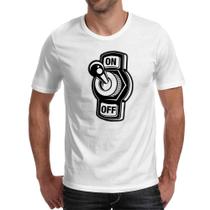 Camiseta Unissex Botão Liga Desliga On Off Camiseta Unissex Botão Liga Desliga On Off