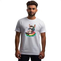 Camiseta Unissex Burro na boia Camiseta Unissex Burro na boia