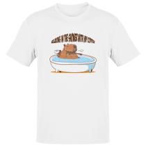 Camiseta Unissex Capivara de boas no banho