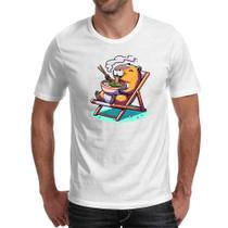 Camiseta Unissex Capivara ferias comendo lamen Camiseta Unissex Capivara ferias comendo lamen