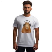 Camiseta Unissex Capivara headfone