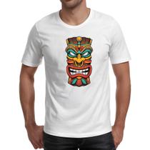 Camiseta Unissex Cartoon Mascara Tiki Camiseta Unissex Cartoon Mascara Tiki