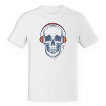 Camiseta Unissex Caveira com HeadPhone Camiseta Unissex Caveira com HeadPhone