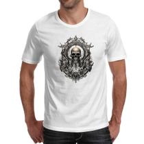 Camiseta Unissex Caveira metal grampunk Camiseta Unissex Caveira metal grampunk