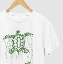 Camiseta unissex - Coleção Costa Nativa - Tartaruga - 100% Algodão Sustentável