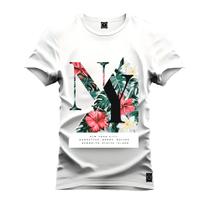 Camiseta Unissex Confortável Estampada Premium Florido Nyc