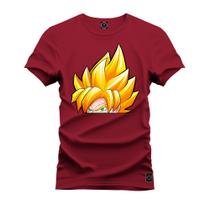 Camiseta Unissex Confortável Estampada Premium Goku Saiajim