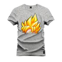 Camiseta Unissex Confortável Estampada Premium Goku Saiajim