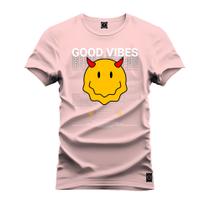 Camiseta Unissex Confortável Estampada Premium Good Vibes