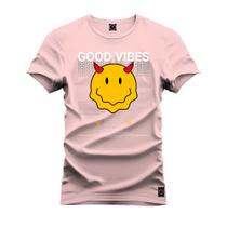 Camiseta Unissex Confortável Estampada Premium Good Vibes