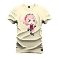 Camiseta Unissex Confortável Estampada Premium Naruto Menina