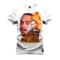 Camiseta Unissex Confortável Estampada Premium Post Malone Fire