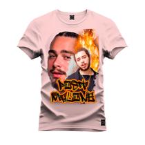 Camiseta Unissex Confortável Estampada Premium Post Malone Fire