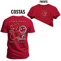 Camiseta Unissex Confortável Estampada Premium Urso Bigs Irmão Frente e Costas