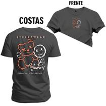 Camiseta Unissex Confortável Estampada Premium Urso Bigs Irmão Frente e Costas