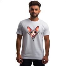 Camiseta Unissex Cornish Rex no ziper Camiseta Unissex Cornish Rex no ziper