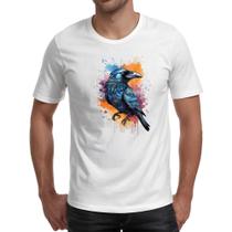 Camiseta Unissex Corvo Watercolor Arte Camiseta Unissex Corvo Watercolor Arte